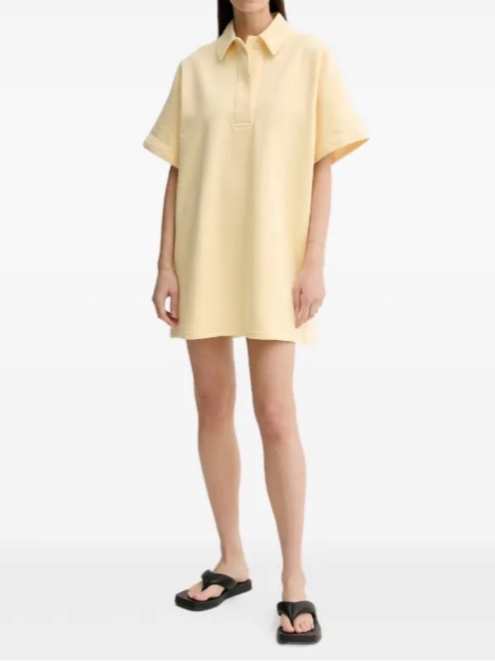 STAND STUDIO Pale Yellow Kennard Polo Organic Cotton  Dress